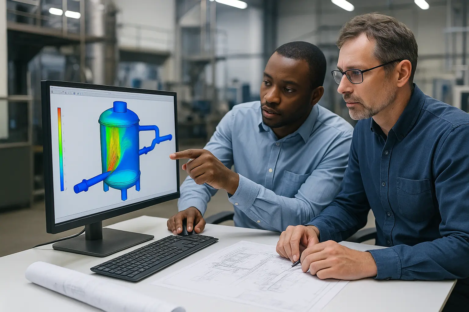 CFD design for industrial process optimization